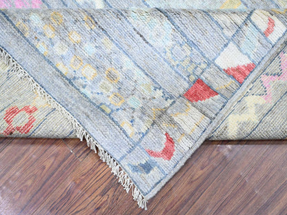 Tribal & Geometric hand-knotted wool rug in Gray, 8'2" x 9'8" — SKU O073527 (view 6)