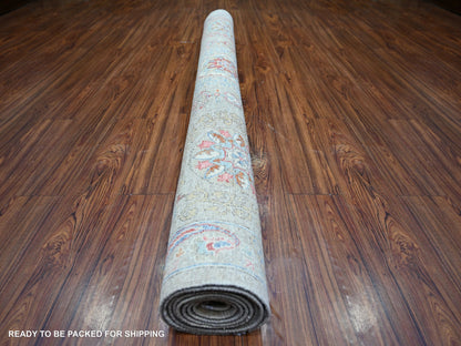 Brown 6'0" x 9'2" Oushak / Peshawar Hand knotted Wool Rug - Sku: O073548