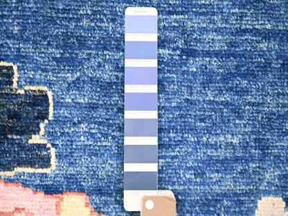 Blue 10'0" x 13'9" Oushak And Peshawar Hand knotted Wool Rug - Sku: O073583