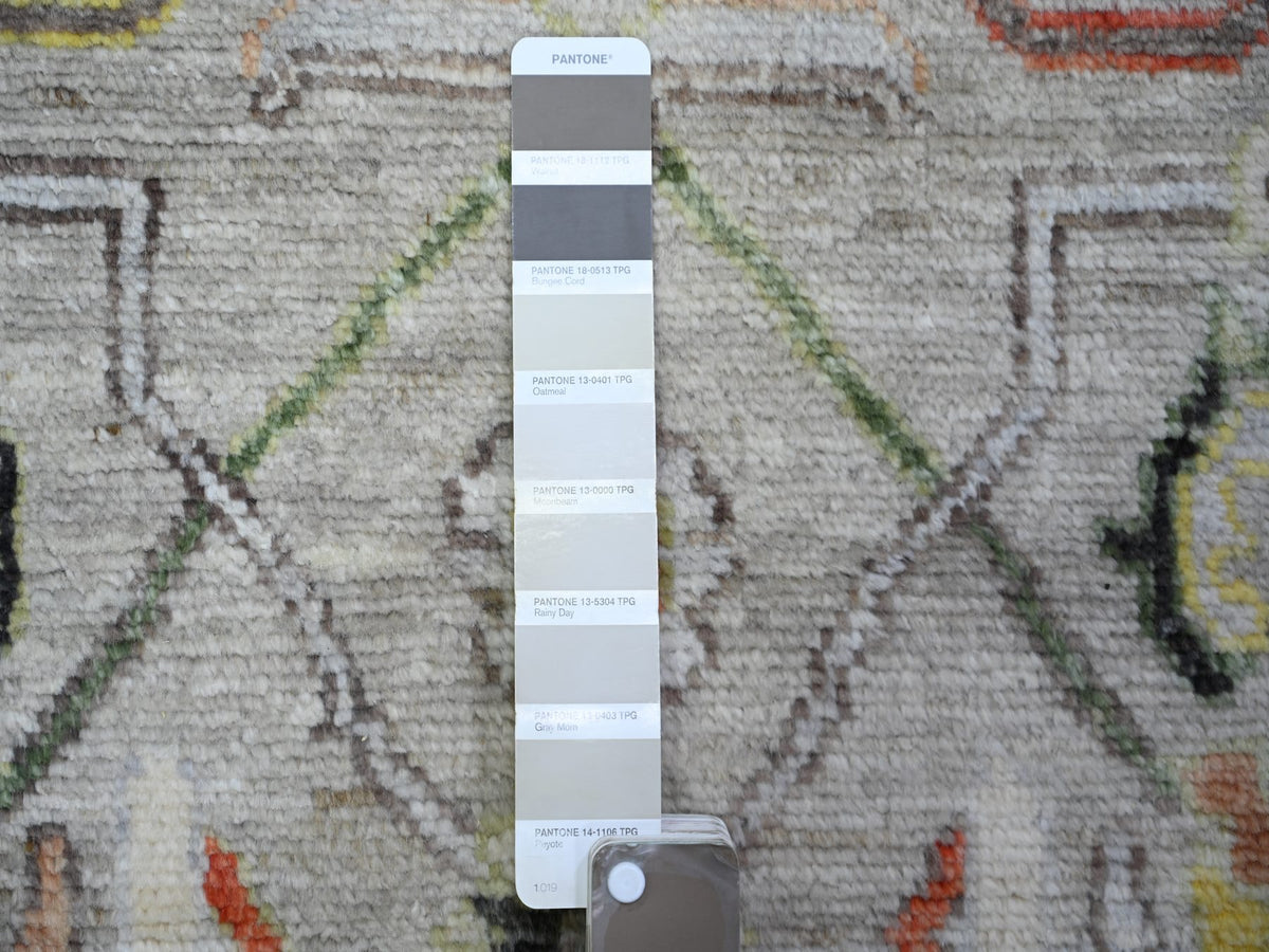Oushak Oushak hand-knotted wool runner in Gray, 4' x 9'10" — SKU O073588 (view 3)