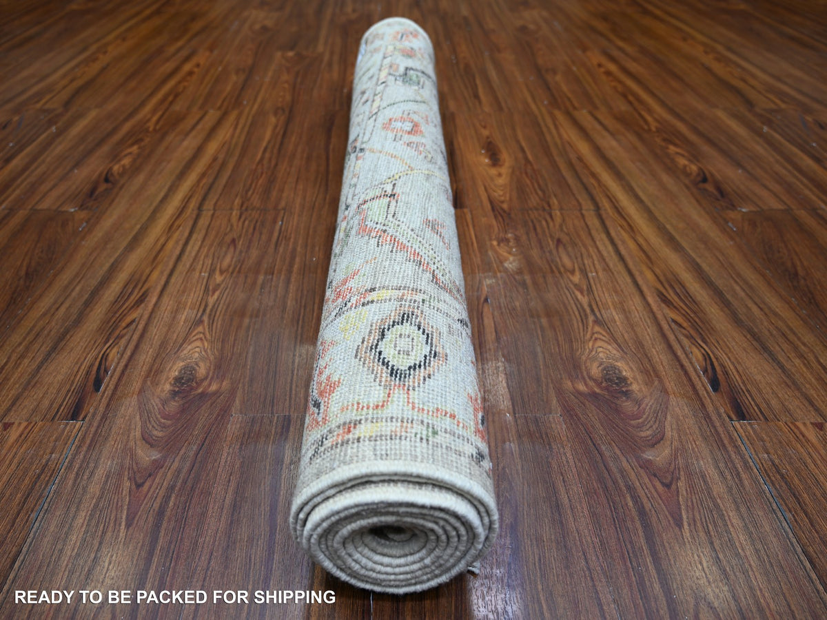Oushak Oushak hand-knotted wool runner in Gray, 4' x 9'10" — SKU O073588 (view 4)