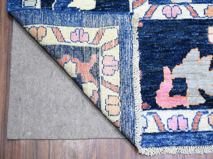 Blue 10'0" x 13'9" Oushak And Peshawar Hand knotted Wool Rug - Sku: O073596