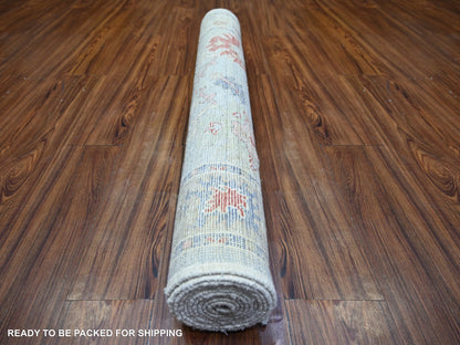 Oushak Oushak hand-knotted wool runner in Gray, 4' x 10' — SKU O073597 (view 4)