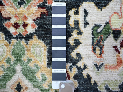 Black 4'2" x 9'6" Oushak And Peshawar Hand knotted Wool Rug - Sku: O073598