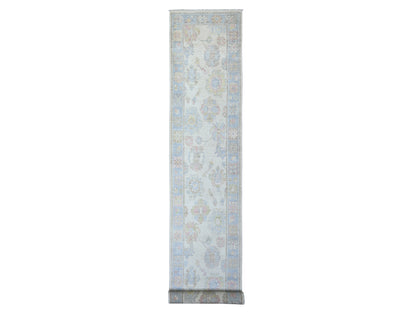 Oushak Oushak hand-knotted wool runner in Ivory, 2'8" x 19'1" — SKU O073648