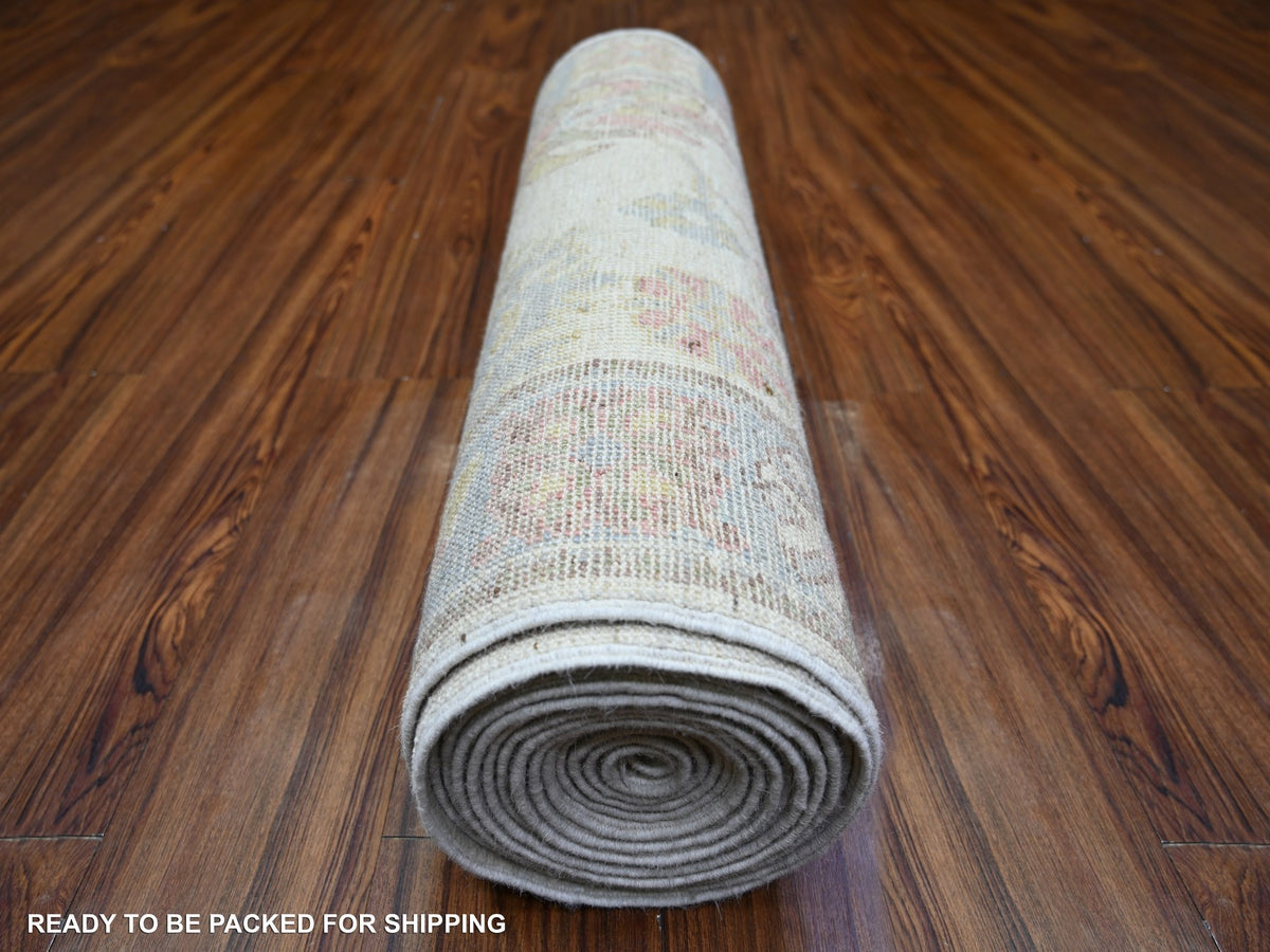 Oushak Oushak hand-knotted wool runner in Ivory, 2'8" x 19'1" — SKU O073648 (view 4)