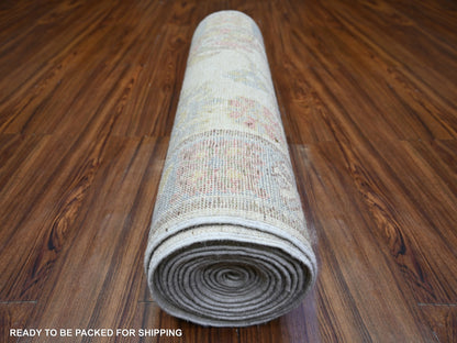 Oushak Oushak hand-knotted wool runner in Ivory, 2'8" x 19'1" — SKU O073648 (view 4)