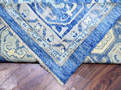 Blue 11'9" x 15'1" Tribal & Geometric Hand knotted Wool Rug - Sku: O073666