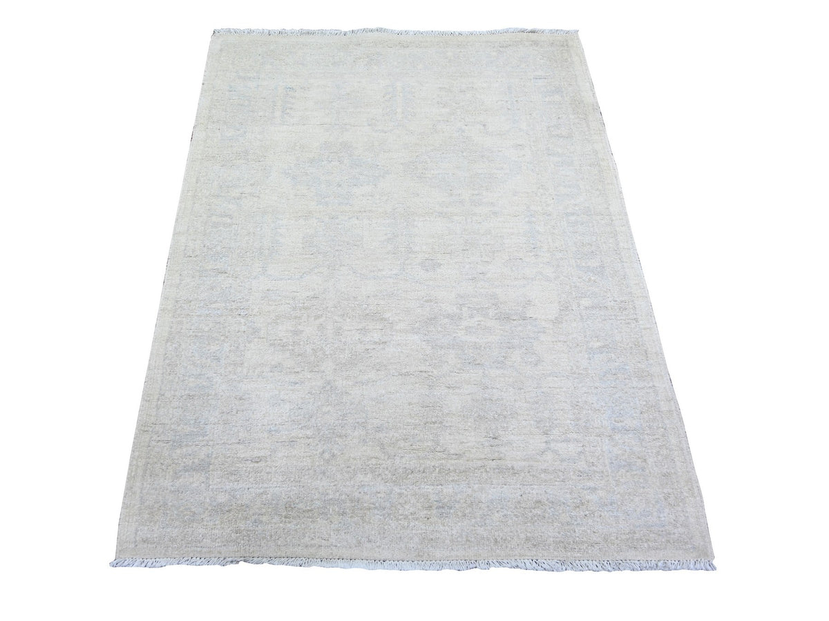 Peshawar Oushak hand-knotted wool rug in Ivory, 3'1" x 4'10" — SKU O073679
