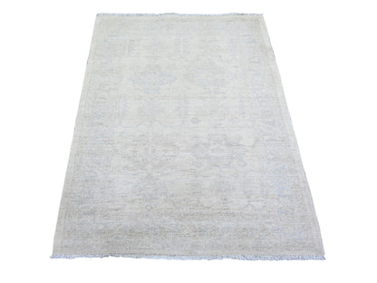 Peshawar Oushak hand-knotted wool rug in Ivory, 3'1" x 4'10" — SKU O073679