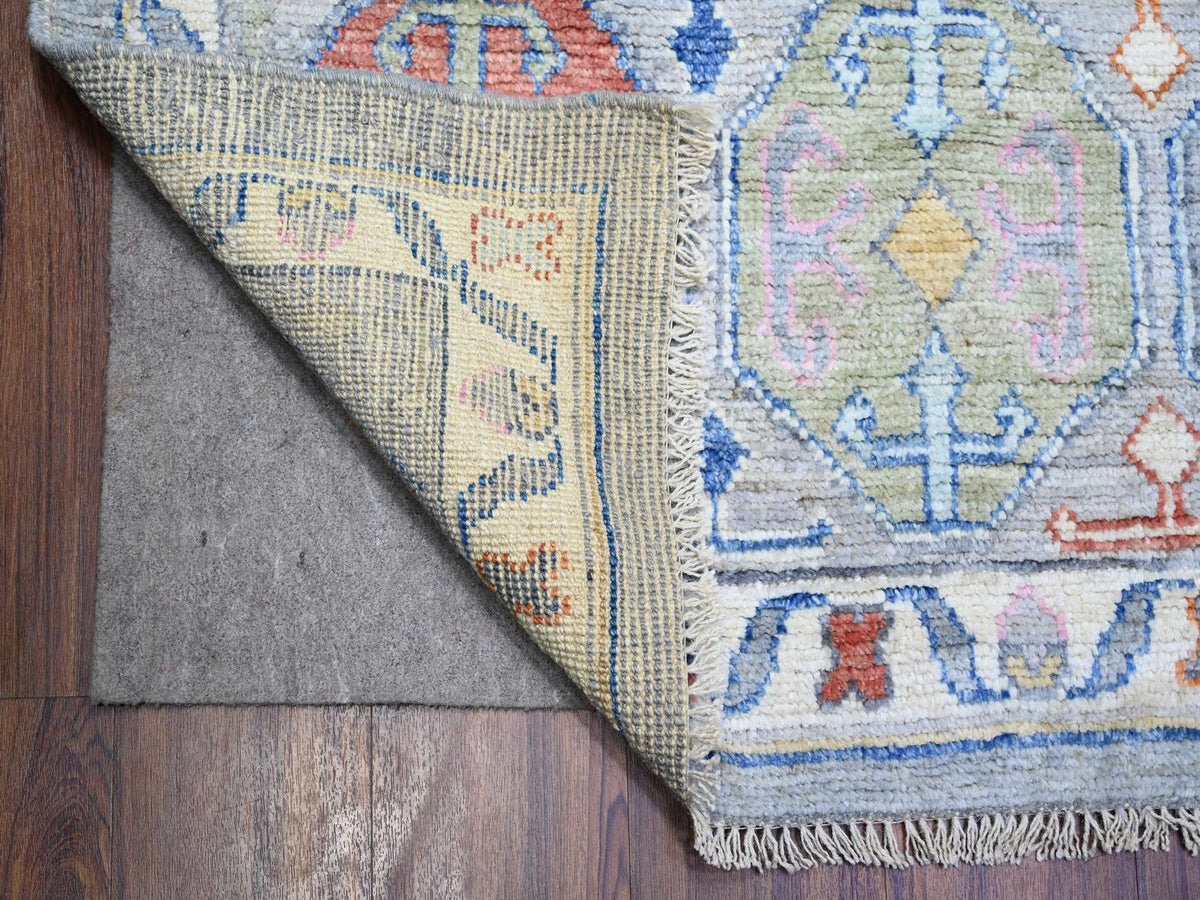 Tribal & Geometric hand-knotted wool rug in Gray, 10'1" x 13'9" — SKU O073707 (view 4)