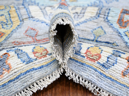 Tribal & Geometric hand-knotted wool rug in Gray, 10'1" x 13'9" — SKU O073707 (view 5)