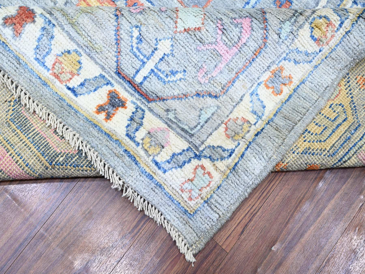 Tribal & Geometric hand-knotted wool rug in Gray, 10'1" x 13'9" — SKU O073707 (view 6)