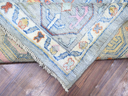 Tribal & Geometric hand-knotted wool rug in Gray, 10'1" x 13'9" — SKU O073707 (view 6)