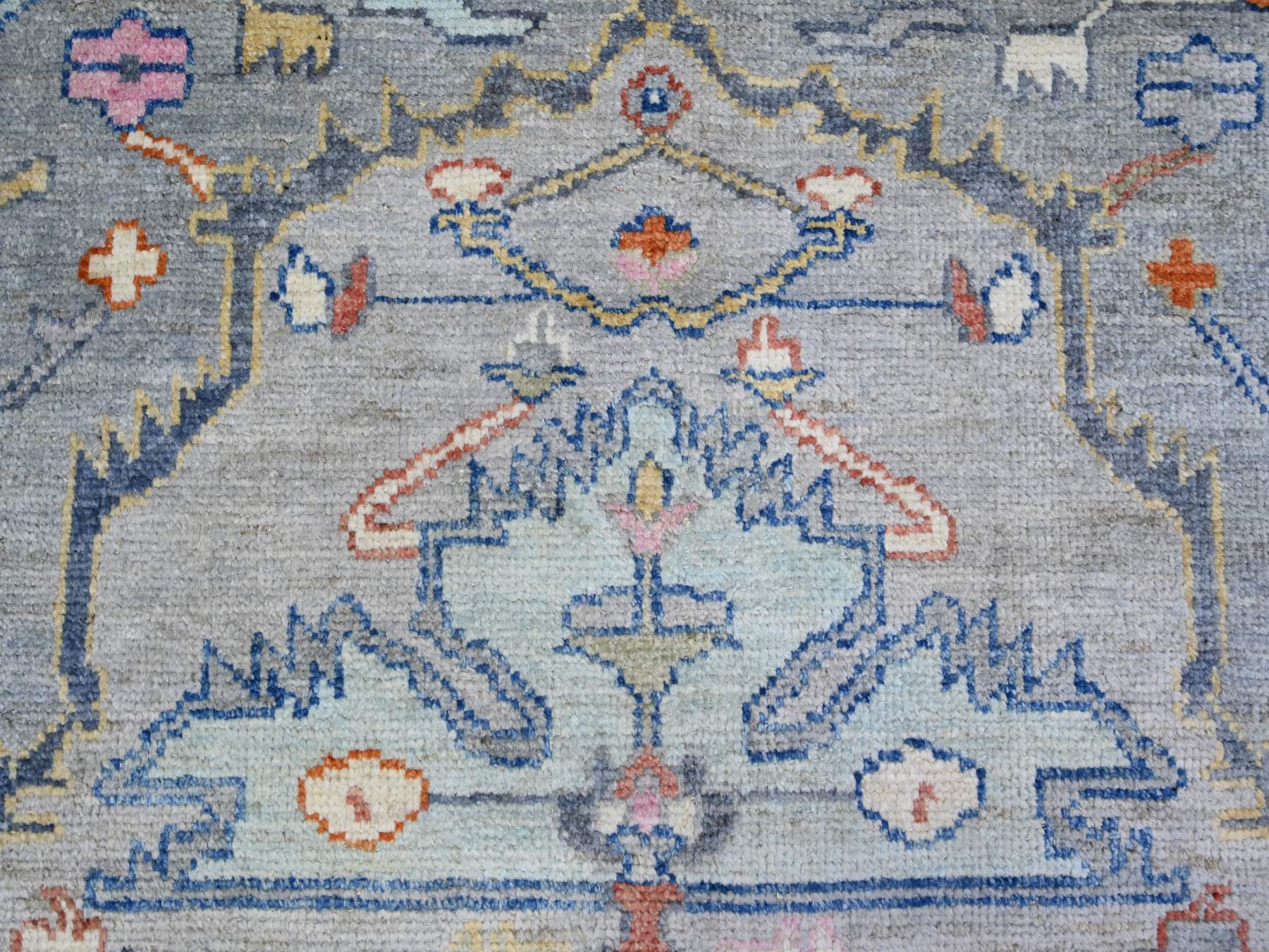 Tribal & Geometric hand-knotted wool rug in Gray, 10'1" x 13'9" — SKU O073707 (view 8)