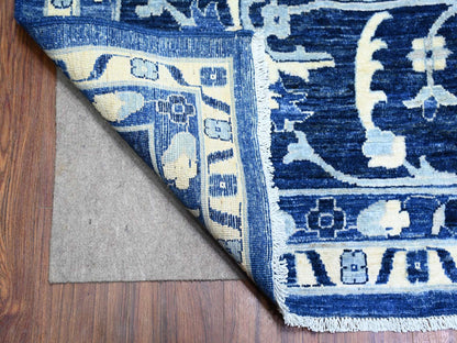 Blue 11'8" x 14'4" Oushak And Peshawar Hand knotted Wool Rug - Sku: O073716