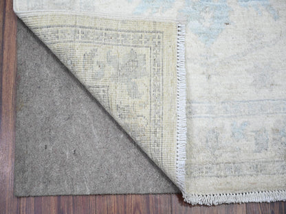 Peshawar Oushak hand-knotted wool runner in Ivory, 2'8" x 20'5" — SKU O073729 (view 2)
