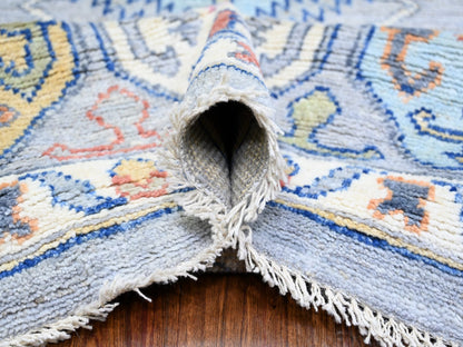 Tribal & Geometric hand-knotted wool rug in Gray, 10'3" x 13'7" — SKU O073737 (view 5)