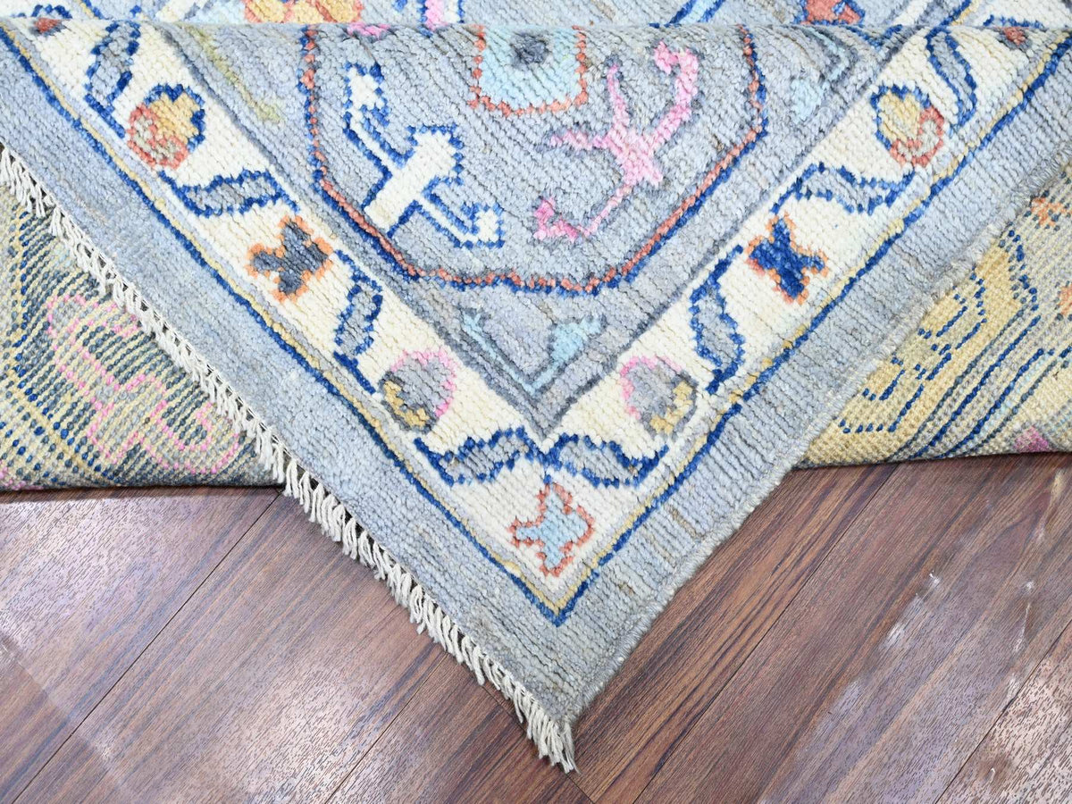 Tribal & Geometric hand-knotted wool rug in Gray, 10'3" x 13'7" — SKU O073737 (view 6)