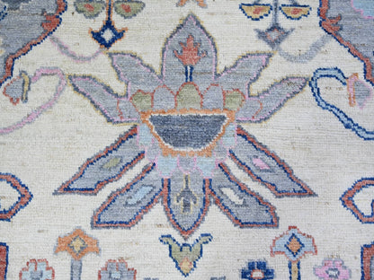 Tribal & Geometric hand-knotted wool rug in Gray, 10'3" x 13'7" — SKU O073737 (view 8)
