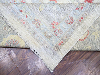 Oushak Oushak hand-knotted wool rug in Ivory & Gray, 13'10" x 19' — SKU O073797 (view 6)