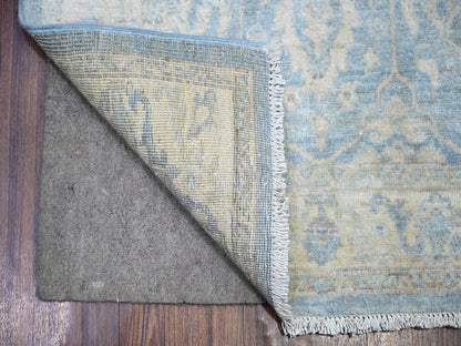 Blue 2'5" x 18'10" Oushak And Peshawar Hand knotted Wool Rug - Sku: O073808