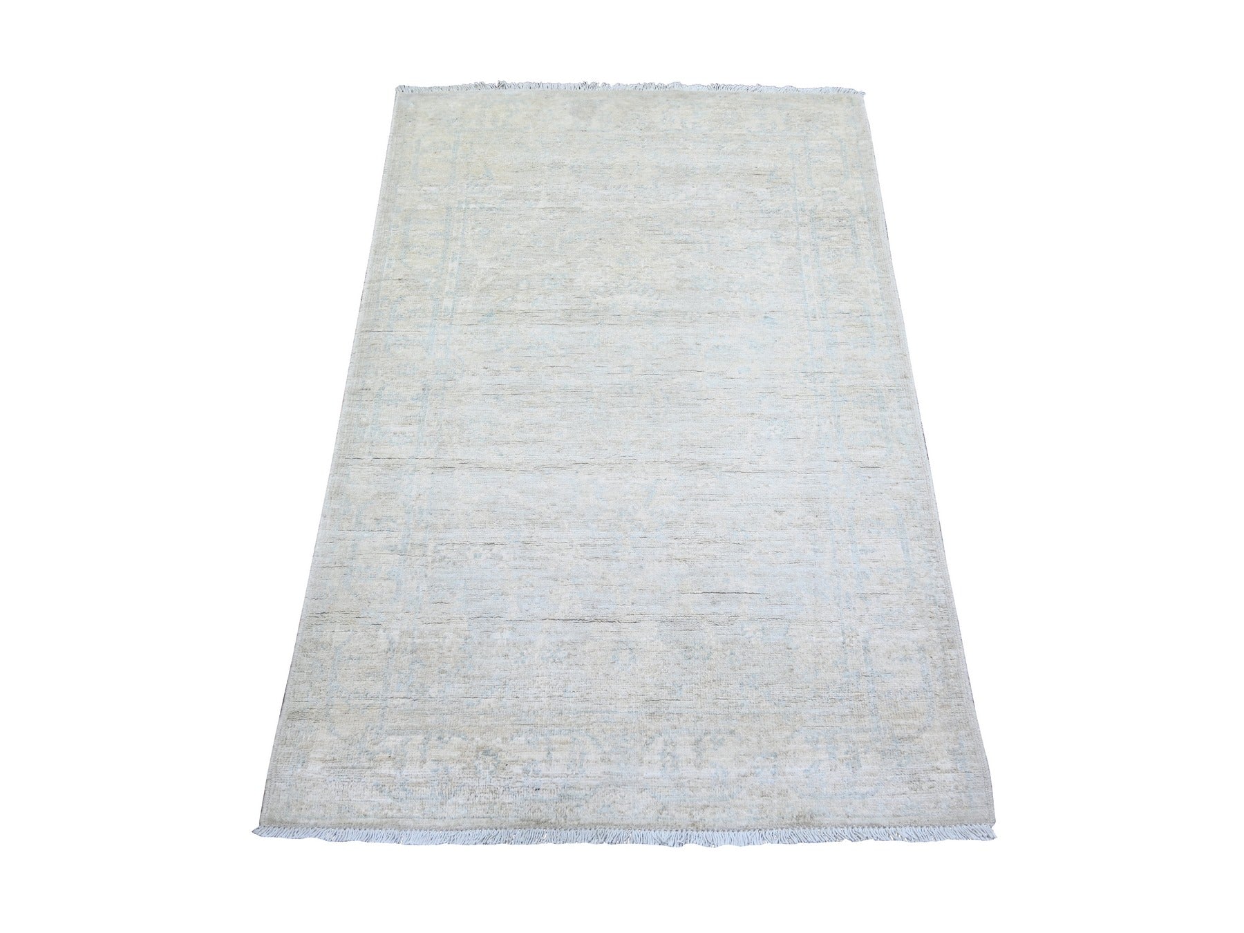 Peshawar Oushak hand-knotted wool rug in Ivory, 3' x 4'9" — SKU O073823