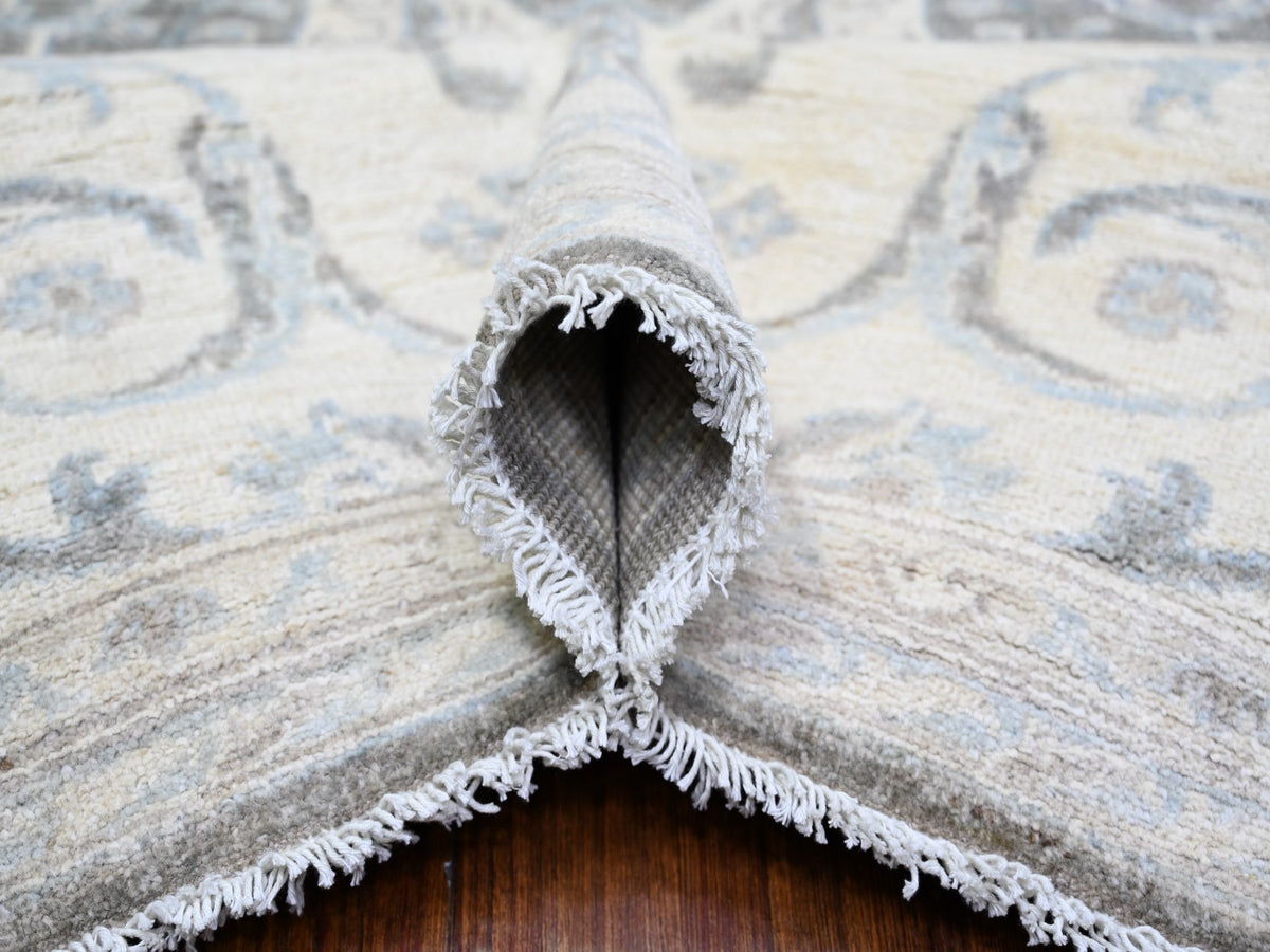 Peshawar Oushak hand-knotted wool rug in Gray & Ivory, 8'1" x 9'8" — SKU O073826 (view 5)