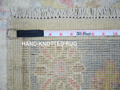 Beige 2'10" x 16'0" Oushak And Peshawar Hand knotted Wool Rug - Sku: O073854