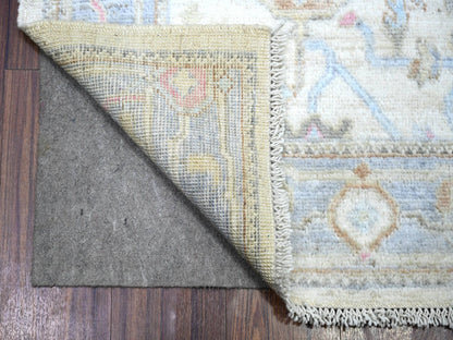 Beige 2'9" x 15'10" Oushak And Peshawar Hand knotted Wool Rug - Sku: O073860
