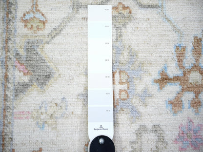Beige 2'9" x 15'10" Oushak And Peshawar Hand knotted Wool Rug - Sku: O073860
