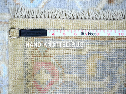 Beige 2'9" x 15'10" Oushak And Peshawar Hand knotted Wool Rug - Sku: O073860