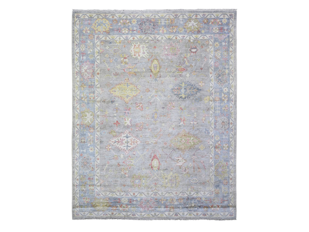 Oushak Oushak hand-knotted wool rug in Gray, 8'1" x 9'10" — SKU O073887