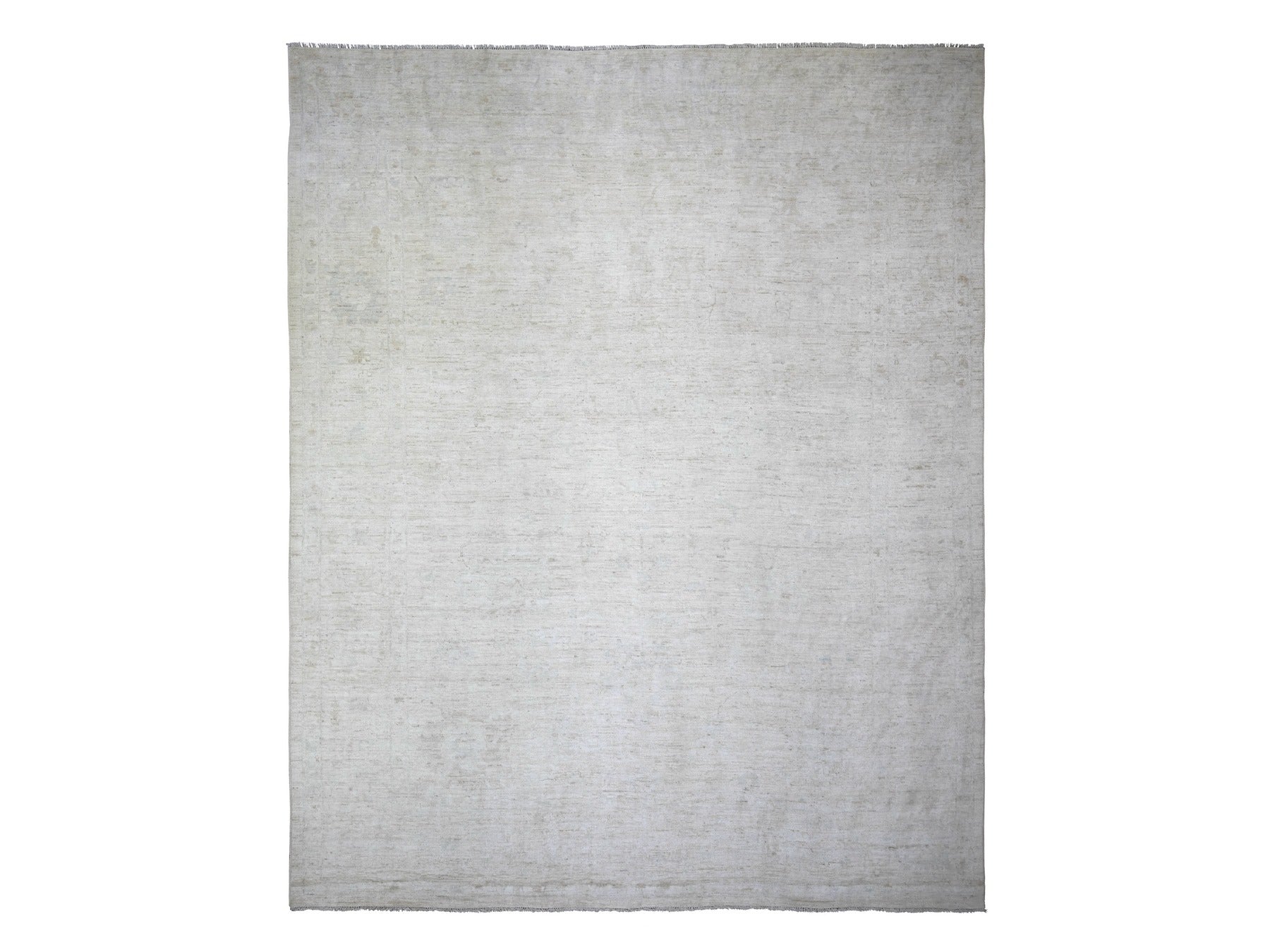 Oushak Oushak hand-knotted wool rug in Ivory & Cream, 11'6" x 14'3" — SKU O073919