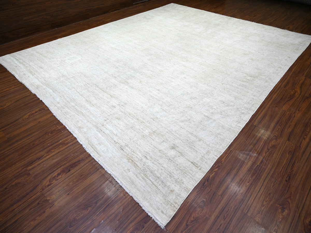 Oushak Oushak hand-knotted wool rug in Ivory & Cream, 11'6" x 14'3" — SKU O073919 (view 3)