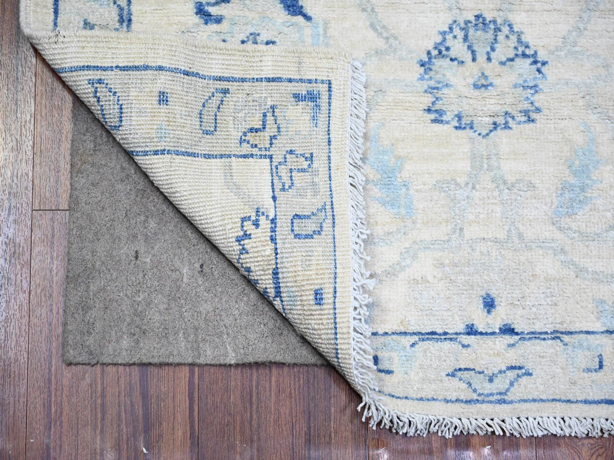 Peshawar Oushak hand-knotted wool runner in Ivory, 2'9" x 11'9" — SKU O073945 (view 2)
