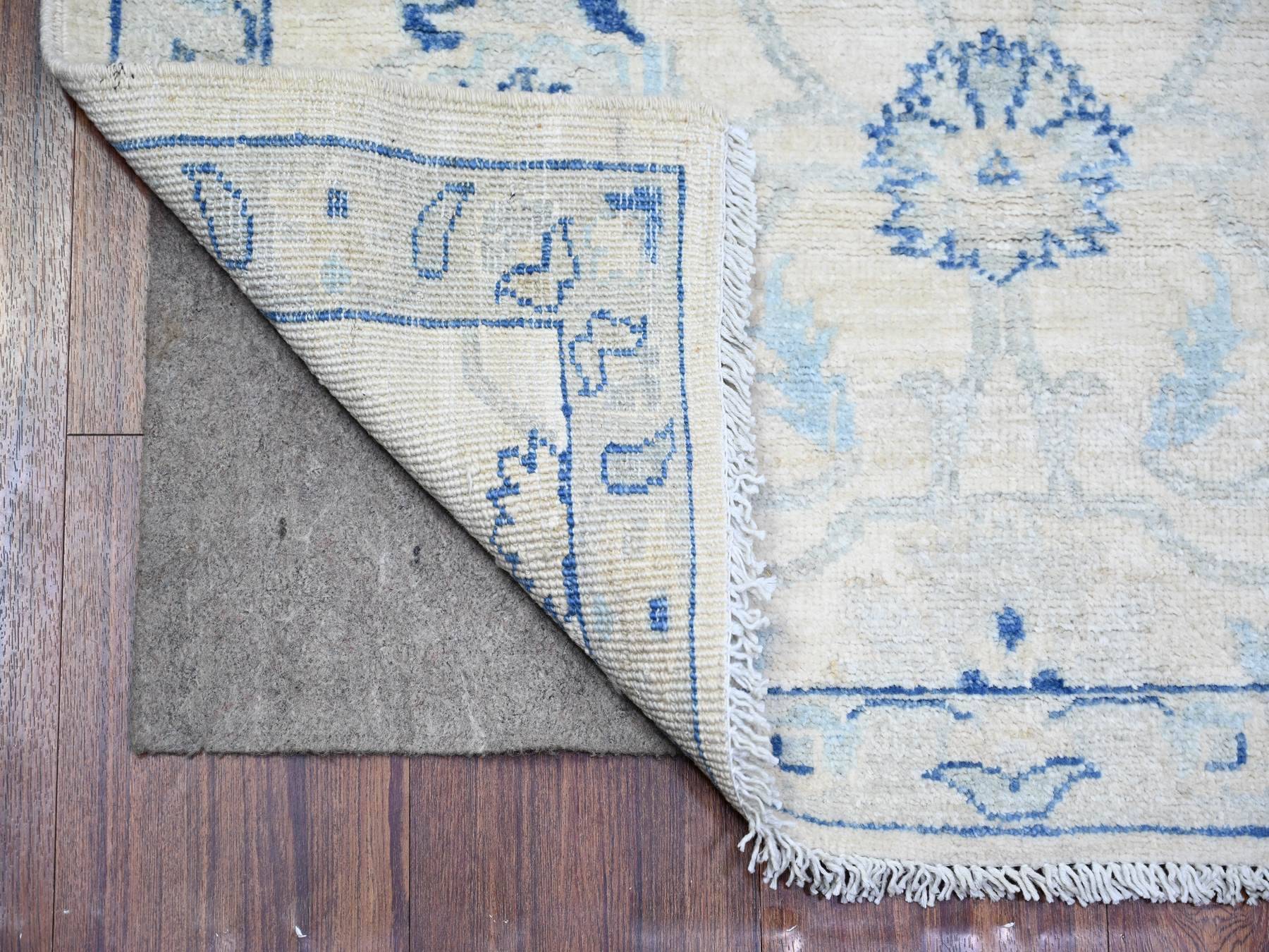 Peshawar Oushak hand-knotted wool runner in Ivory, 2'9" x 11'9" — SKU O073945 (view 2)