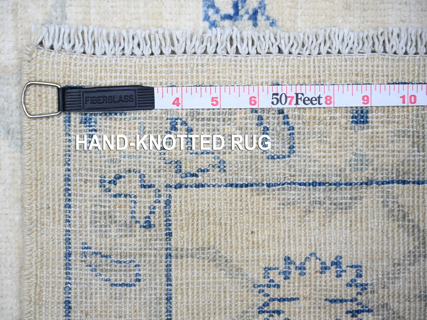 Peshawar Oushak hand-knotted wool runner in Ivory, 2'9" x 11'9" — SKU O073945 (view 6)
