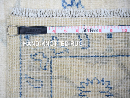 Peshawar Oushak hand-knotted wool runner in Ivory, 2'9" x 11'9" — SKU O073945 (view 6)