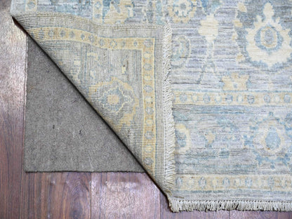 Peshawar Oushak hand-knotted wool runner in Gray, 3'10" x 11'9" — SKU O073955 (view 2)