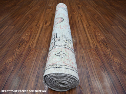 Oushak Oushak hand-knotted wool runner in Gray, 4'2" x 11'8" — SKU O073982 (view 4)
