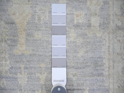 Oushak Oushak hand-knotted wool runner in Gray & Light Blue, 2'8" x 19'2" — SKU O073992 (view 3)