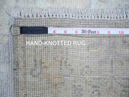 Oushak Oushak hand-knotted wool runner in Gray & Light Blue, 2'8" x 19'2" — SKU O073992 (view 6)
