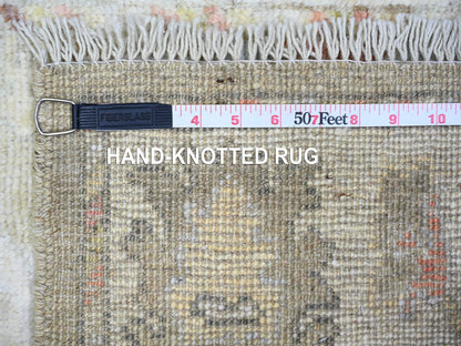 Green 3'0" x 16'0" Oushak / Peshawar Hand knotted Wool Rug - Sku: O073993