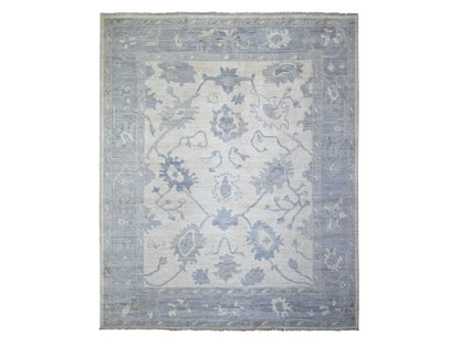 Oushak Oushak hand-knotted wool rug in Ivory & Gray, 8'1" x 9'8" — SKU O074015