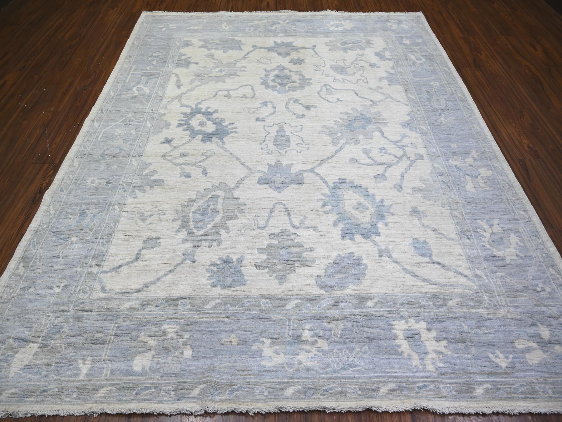 Oushak Oushak hand-knotted wool rug in Ivory & Gray, 8'1" x 9'8" — SKU O074015 (view 2)