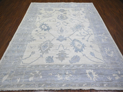 Oushak Oushak hand-knotted wool rug in Ivory & Gray, 8'1" x 9'8" — SKU O074015 (view 2)