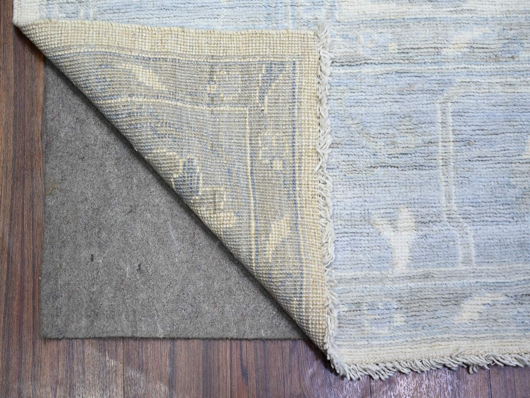 Oushak Oushak hand-knotted wool rug in Ivory & Gray, 8'1" x 9'8" — SKU O074015 (view 4)