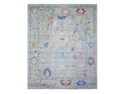 Oushak Oushak hand-knotted wool rug in Gray, 8'4" x 9'8" — SKU O074022