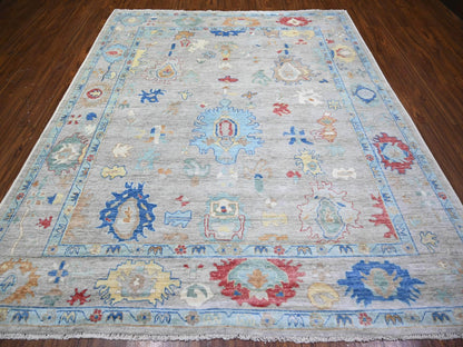 Oushak Oushak hand-knotted wool rug in Gray, 8'4" x 9'8" — SKU O074022 (view 2)